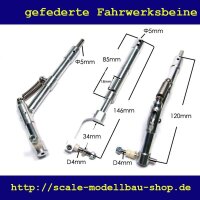ScaleMod gefederte Fahrwerksbeine 3-Bein Kit 146/120 mm  ( SC.003.016 )