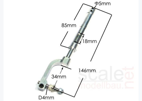 ScaleMod gefedertes Fahrwerksbein 146 mm  ( SC.003.019 )