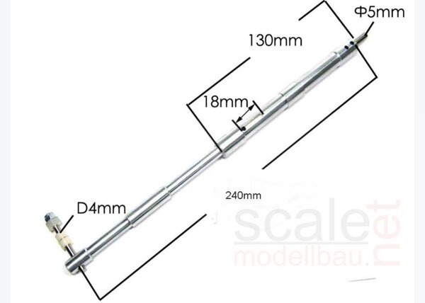 ScaleMod gefedertes Fahrwerksbein 240 mm  ( SC.003.023 )
