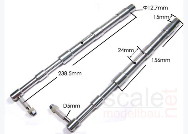 ScaleMod gefederte Fahrwerksbeine 2-Bein Kit 238,5 mm  ( SC.003.024 )