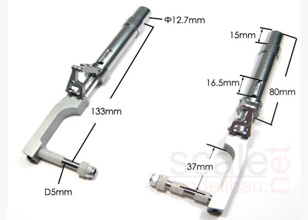 ScaleMod gefederte Fahrwerksbeine 2-Bein Kit 133 mm  ( SC.003.025 )
