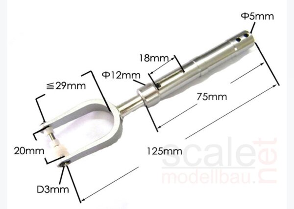 ScaleMod gefedertes Fahrwerksbein 125 mm  ( SC.003.026 )