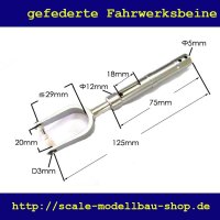ScaleMod gefedertes Fahrwerksbein 125 mm  ( SC.003.026 )