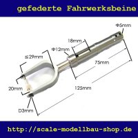ScaleMod gefedertes Fahrwerksbein 125 mm  ( SC.003.028 )