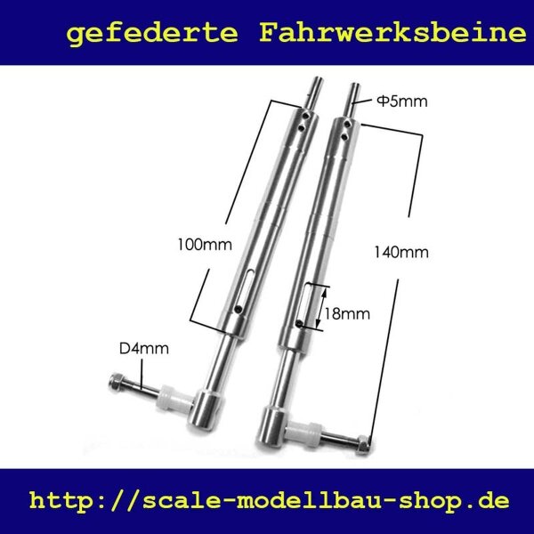 ScaleMod gefederte Fahrwerksbeine 2-Bein Kit 140 mm  ( SC.003.032 )