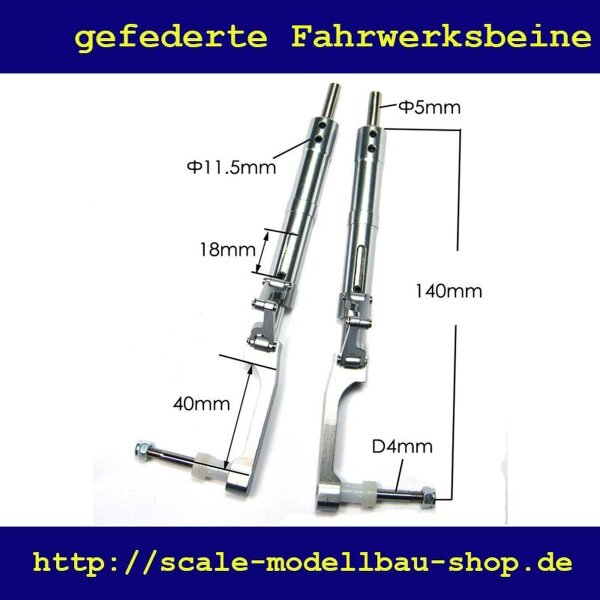 ScaleMod gefederte Fahrwerksbeine P-47 2-Bein Kit 140 mm  ( SC.003.034 )