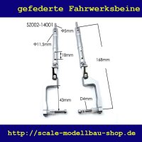 ScaleMod gefederte Fahrwerksbeine F8F 2-Bein Kit 168 mm...