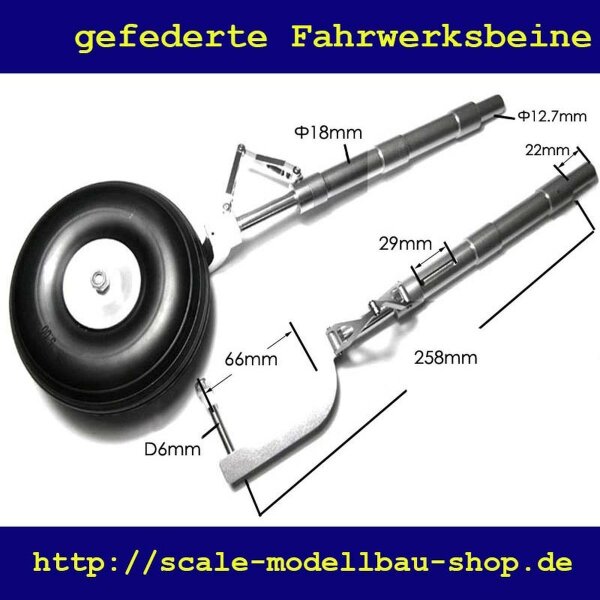 ScaleMod gefederte Fahrwerksbeine Zero 2-Bein Kit 258 mm  ( SC.003.038 )