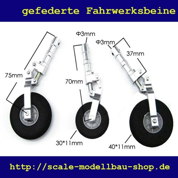 ScaleMod gefederte Fahrwerksbeine 3-Bein Kit 70/75 mm  ( SC.003.039 )