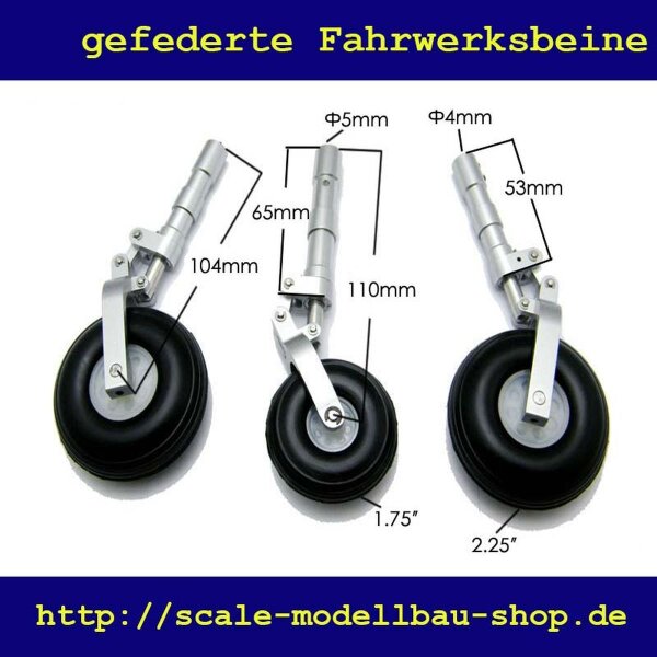 ScaleMod gefederte Fahrwerksbeine 3-Bein Kit 108/100 mm  ( SC.003.040 )
