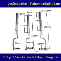 ScaleMod gefederte Fahrwerksbeine ME 3-Bein Kit 190/190...