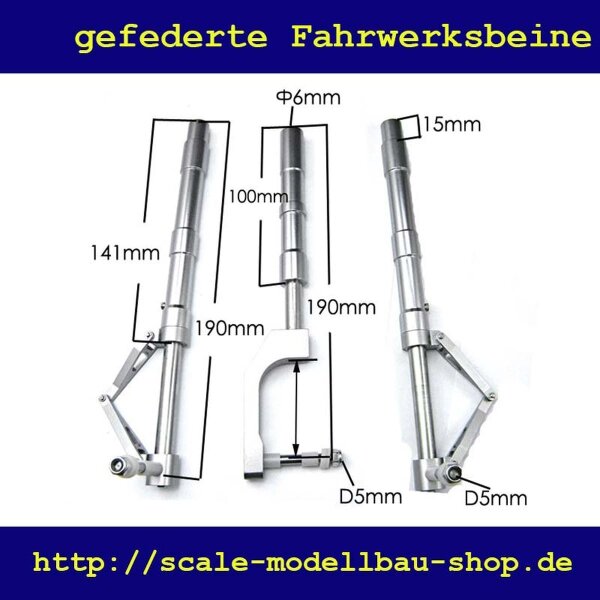 ScaleMod gefederte Fahrwerksbeine P21 3-Bein Kit 190/190 mm  ( SC.003.044 )