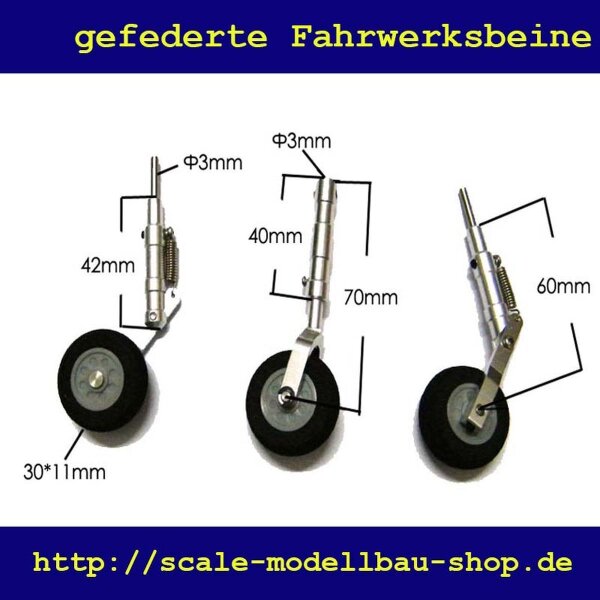 ScaleMod gefederte Fahrwerksbeine 3-Bein Kit 70/60 mm  ( SC.003.045 )