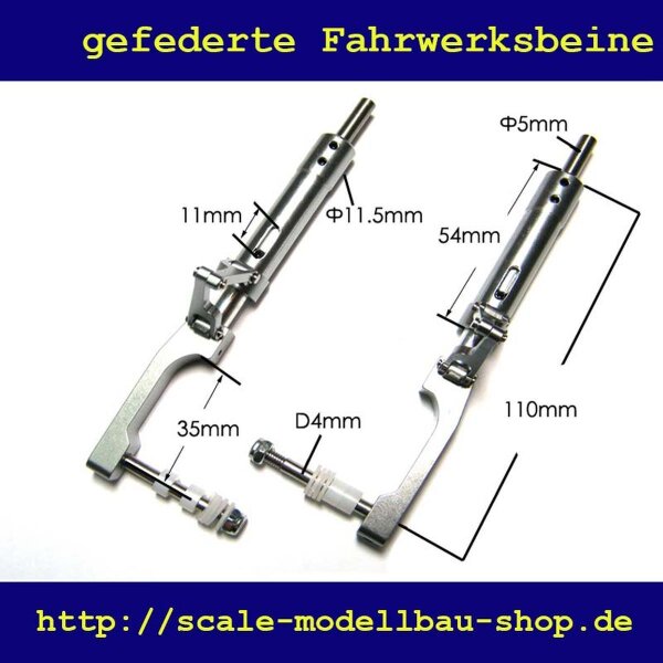 ScaleMod gefederte Fahrwerksbeine 2-Bein Kit 110 mm  ( SC.003.046 )