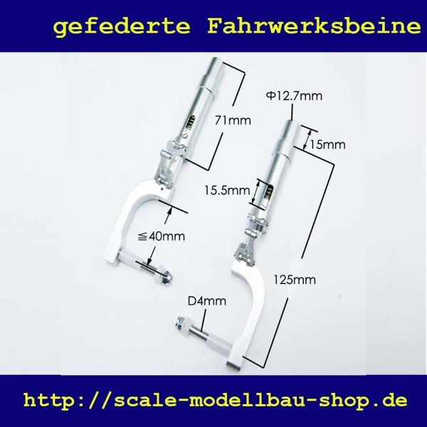 ScaleMod gefederte Fahrwerksbeine 2-Bein Kit 125 mm  ( SC.003.048 )
