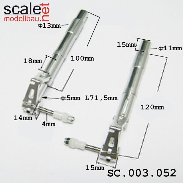 ScaleMod gefederte Fahrwerksbeine 2-Bein 120 mm  ( SC.003.052 )