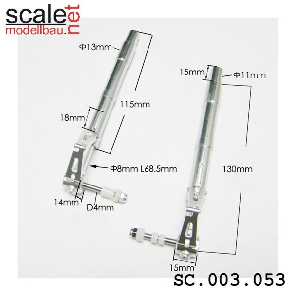 ScaleMod gefederte Fahrwerksbeine 2-Bein 130 mm  ( SC.003.053 )