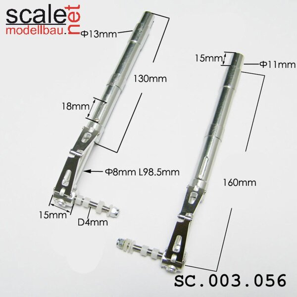 ScaleMod gefederte Fahrwerksbeine 2-Bein 160 mm  ( SC.003.056 )
