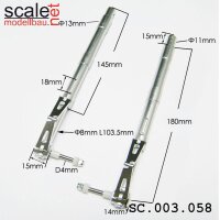 ScaleMod gefederte Fahrwerksbeine 2-Bein 180 mm  (...