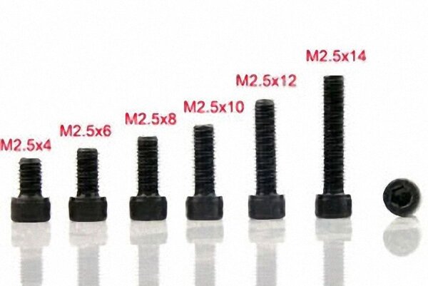 ScaleMod Zylinderschrauben 12,9 Inbus DIN912-1983 M2,5x4 100Stk  (  )