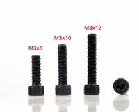 ScaleMod Zylinderschrauben 12,9 Inbus DIN912-1983 M3x8...