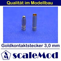 scaleMod Goldkontaktstecker 3,0 mm Stecker/Buchse (5...