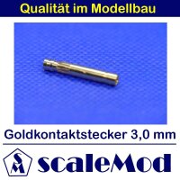 scaleMod Goldkontaktstecker 3,0 mm Stecker/Buchse (5...