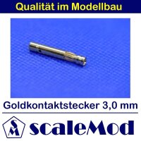 scaleMod Goldkontaktstecker 3,0 mm Stecker/Buchse (5 Paar)  ( SC.10.0001 )