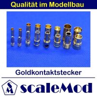 scaleMod Goldkontaktstecker 3,5 mm Stecker/Buchse (5 Paar)  ( SC.10.0002 )