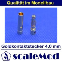 scaleMod Goldkontaktstecker 4,0 mm Stecker/Buchse (5...