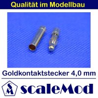 scaleMod Goldkontaktstecker 4,0 mm Stecker/Buchse (5...