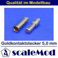 scaleMod Goldkontaktstecker 5,0 mm Stecker/Buchse (5...