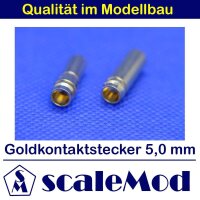 scaleMod Goldkontaktstecker 5,0 mm Stecker/Buchse (5 Paar)  ( SC.10.0004 )