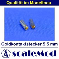 scaleMod Goldkontaktstecker 5,5 mm Stecker/Buchse (5 Paar)  ( SC.10.0005 )