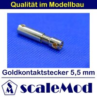 scaleMod Goldkontaktstecker 5,5 mm Stecker/Buchse (5 Paar)  ( SC.10.0005 )