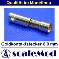 scaleMod Goldkontaktstecker 6,0 mm Stecker/Buchse (5 Paar)  ( SC.10.0006 )