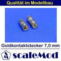 scaleMod Goldkontaktstecker 7,0 mm Stecker/Buchse (2 Paar)  ( SC.10.0007 )