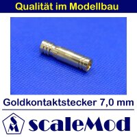scaleMod Goldkontaktstecker 7,0 mm Stecker/Buchse (2 Paar)  ( SC.10.0007 )
