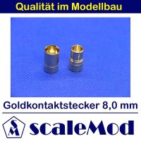 scaleMod Goldkontaktstecker 8,0 mm Stecker/Buchse (2...