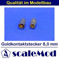 scaleMod Goldkontaktstecker 8,0 mm Stecker/Buchse (2...