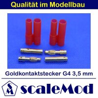 scaleMod Goldkontaktstecker EC 3,5 mm mit Gehäuse Stecker/Buchse (5 Paar)  ( SC.10.0020 )
