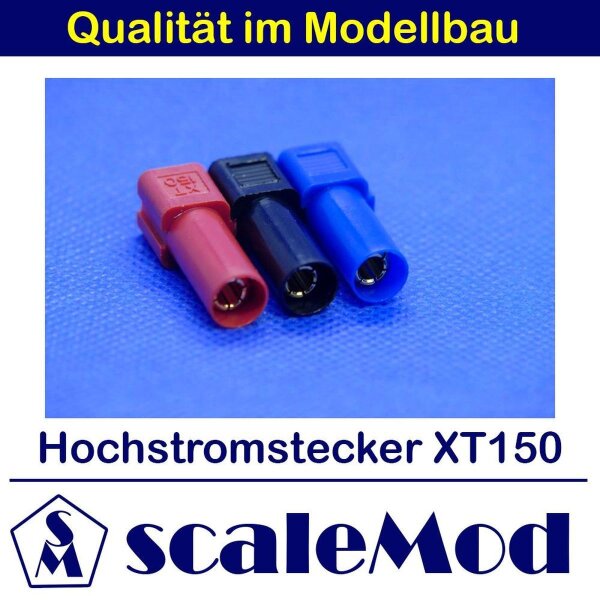 scaleMod Hochstromstecker XT150 (3Stk je 1x blau, schwarz, rot)  ( SC.10.0034 )