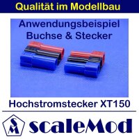 scaleMod Hochstromstecker XT150 (3Stk je 1x blau, schwarz, rot)  ( SC.10.0034 )