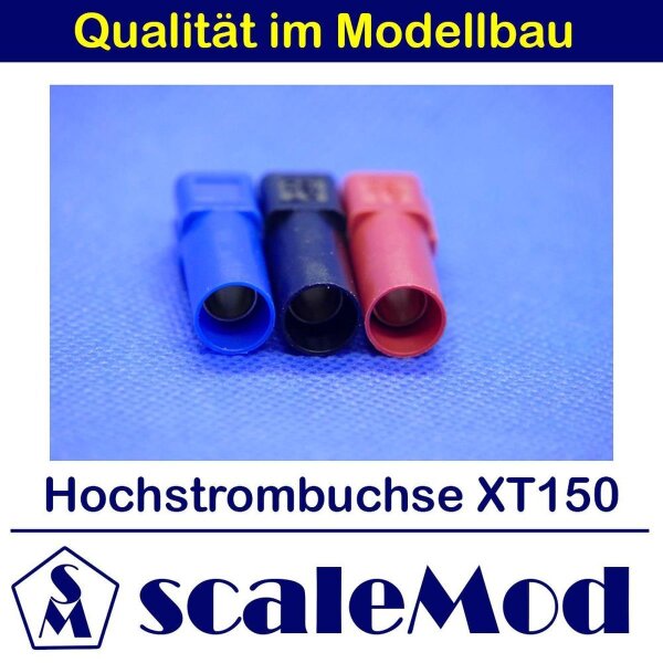 scaleMod Hochstrombuchse XT150 (3Stk je 1x blau, schwarz, rot)  ( SC.10.0035 )