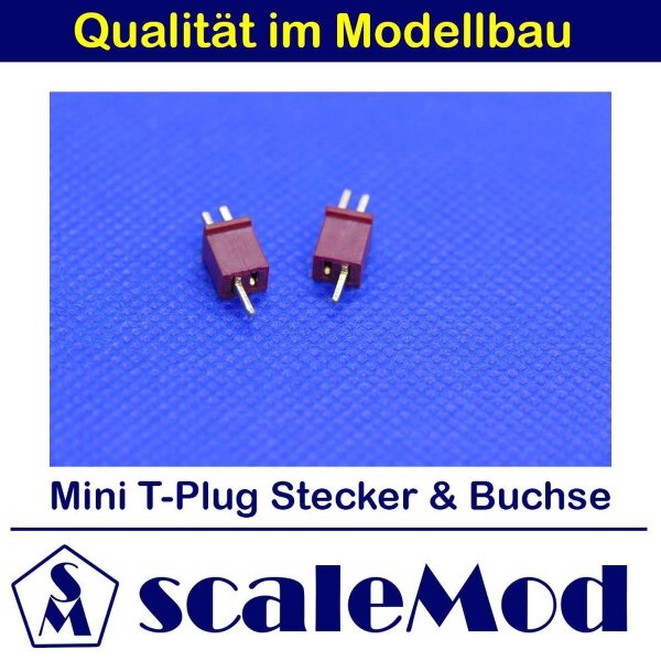 scaleMod Mini T-Plug Stecker/Buchse (5 Paar)  ( SC.10.0041 )