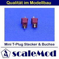 scaleMod Mini T-Plug Stecker/Buchse (5 Paar)  ( SC.10.0041 )