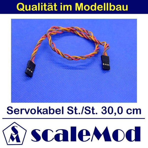 scaleMod Servokabel JR Stecker/Stecker 22AWG Twisted 90cm (5 Stk)  ( SC.11.0032 )