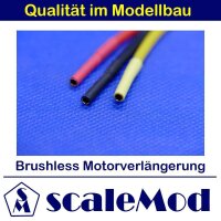 scaleMod Brushless Motorkabelverlängerung 16AWG 2,0 mm 20cm (3 Stk, je 1x rot/s  ( SC.11.0061 )