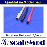 scaleMod Brushless Motorkabelverlängerung 16AWG 3,5 mm 10cm (3 Stk, je 1x rot/s  ( SC.11.0063 )