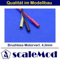 scaleMod Brushless Motorkabelverlängerung 16AWG 4,0 mm 15cm (3 Stk, je 1x rot/s  ( SC.11.0066 )